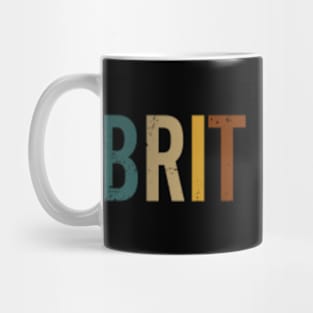 Proud To Brit Be Personalized Name Styles 70s 80s Mug